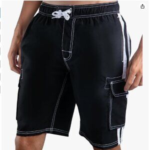 Kanu Surf Mens Barracuda Swim Trunks - Black - Large